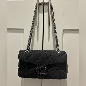 Coach tabby 26 in black denim